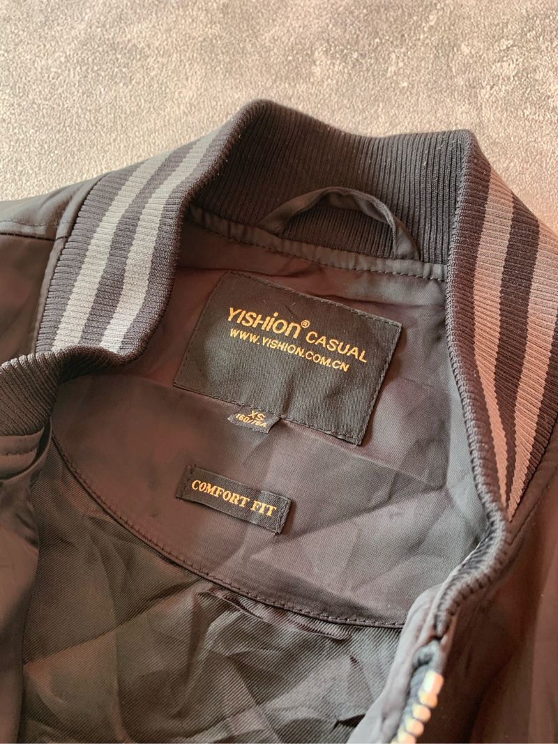 Vintage Y2K Bomber jacket Pria black, foto 6