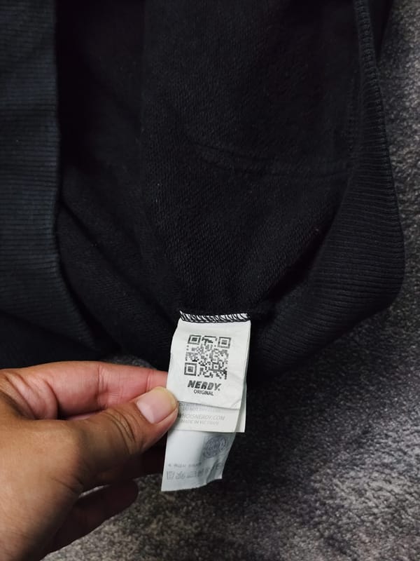 NERDY BLACK TRACK ZIP-UP HOODIE, foto 6