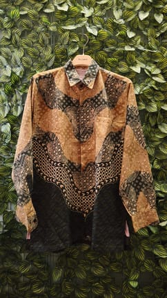 Batik pria hijau kuning