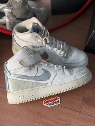 Nike Air Force 1 High x 3M Summit White Metallic Silver