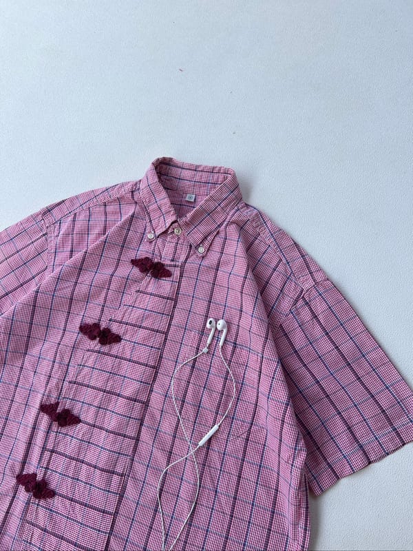 Kemeja Boxy Uniqlo Cheongsam, foto 2