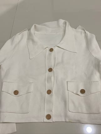 white cardigan