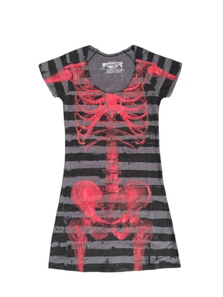 Y2K Kreepsville 666 Skeleton Mini Dress