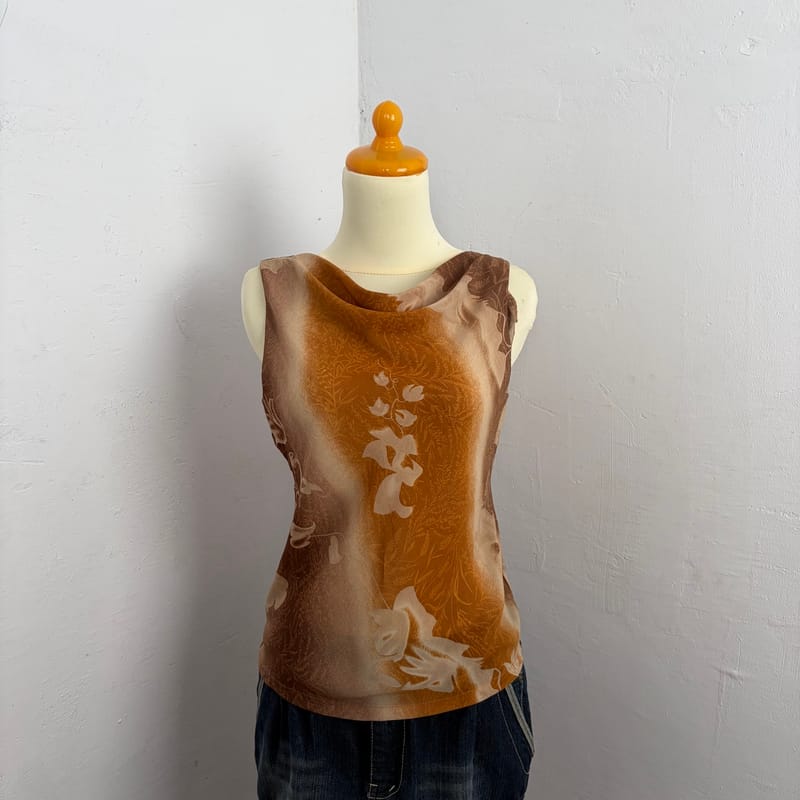Hree brown flower casual top, foto 2