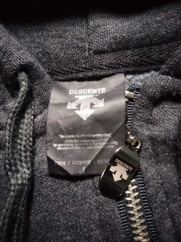 DESCENTE FULL ZIP LOGO HOODIE JACKET CHARCOAL, foto 5