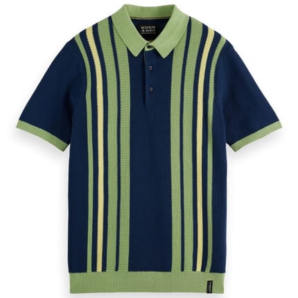 Scotch and Soda Amsterdam Kniwear Shirt Stripe Textured Cott