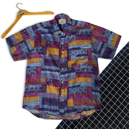 Gqford patchwork navajo work shirt