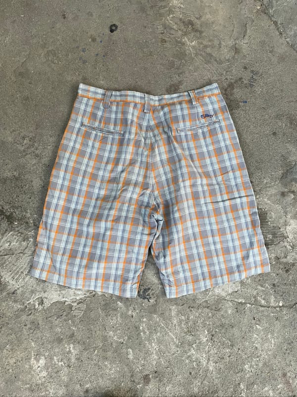 90s Plaid Stussy Jorts, foto 2