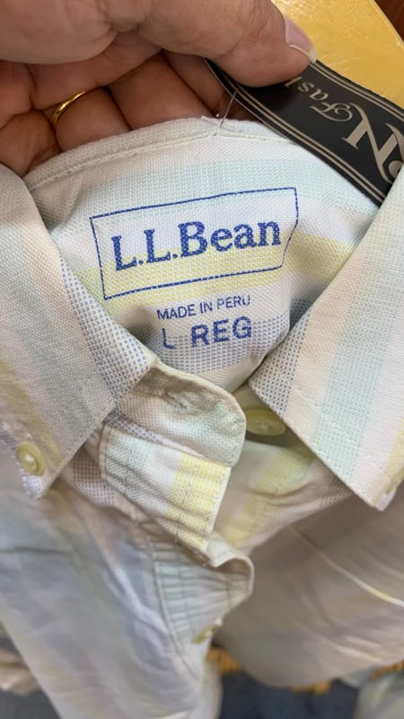 L.L BEAN KEMEJA SALUR SOFT YELLOW, foto 2