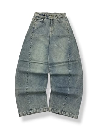 INRM Ice Blue Barrel Baggy Jeans