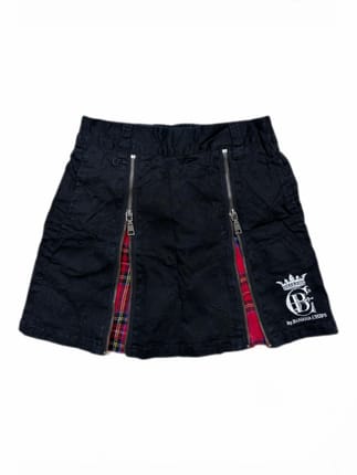 BANANA CHIPS BANACHI JAPAN Mini Skirt Black Zipper Tartan