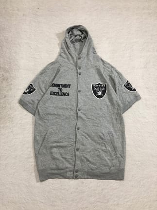 NFL Raiders Short Sleeve Varsity Hooded