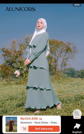 Dress plisket premium