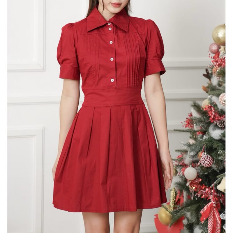 dress merah maroon, foto 4