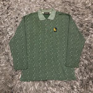 Versace Vintage Y2K Polo shirt Pria green