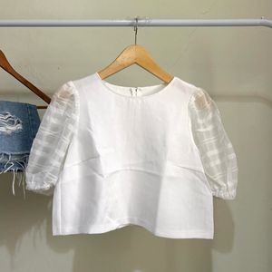 Vintage Blouse Wanita white