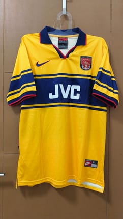 Jersey Bola Arsenal Away 1997-1999 XL fit L
