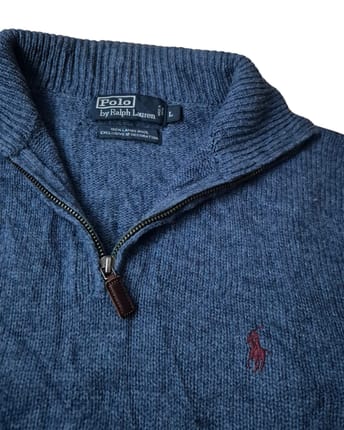 Wool halfzip ralph lauren Denim