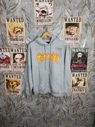 Hoodie thrasher magazine flame logo