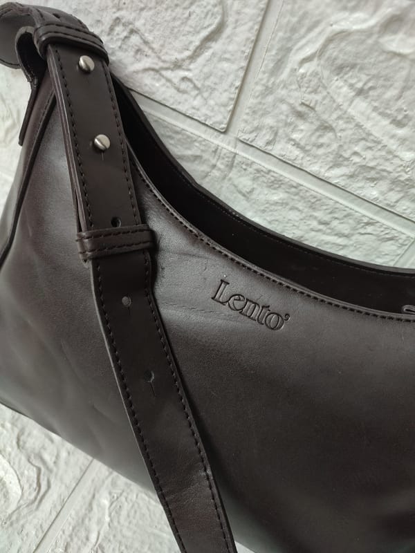 Tas Hobo Lento Shoulder Bag in Black, foto 2