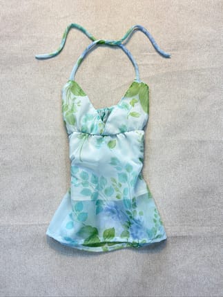 Fairy Mint Petal Halter Top