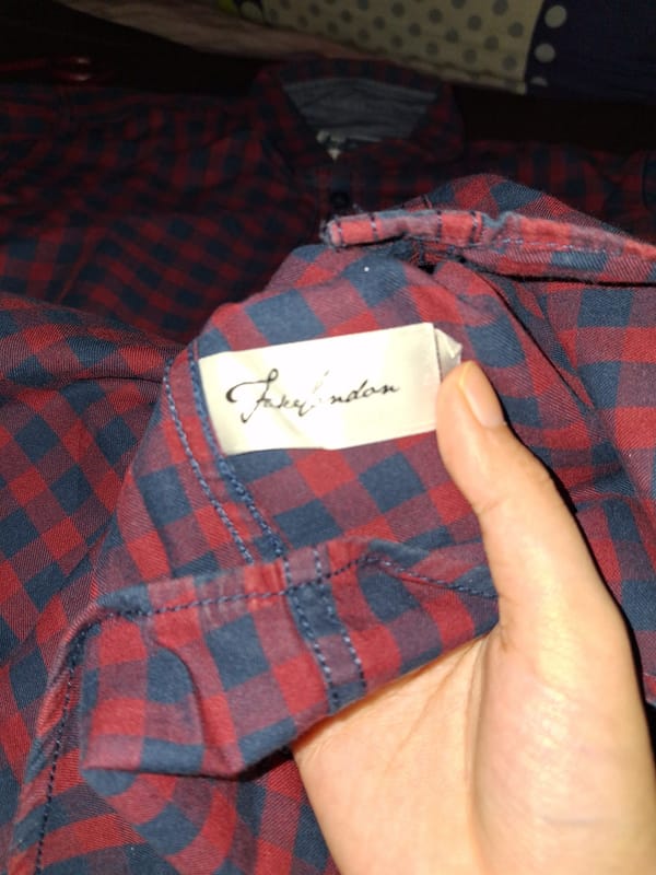 KEMEJA PRIA KOTAK MERAH NAVY, foto 3