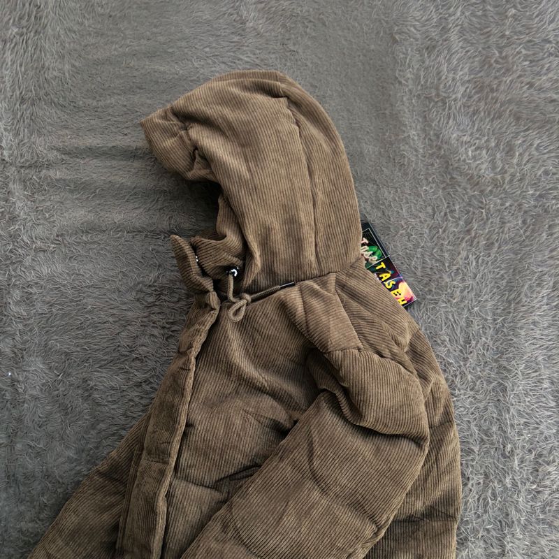 Y2K Luxury Puffer jacket Wanita brown, foto 2