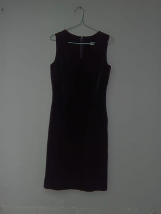 Midi dress hitam baldu masih ok