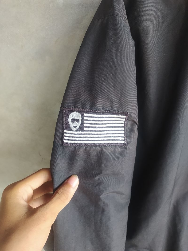 Biker Casual Bomber jacket Pria black, foto 3