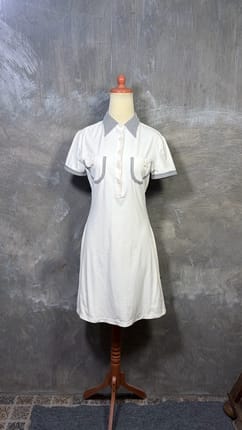 Vintage Fendi Jeans Striped Collar Polo Dress