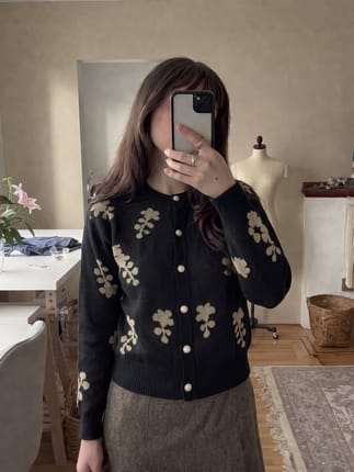 cardigan hitam premium