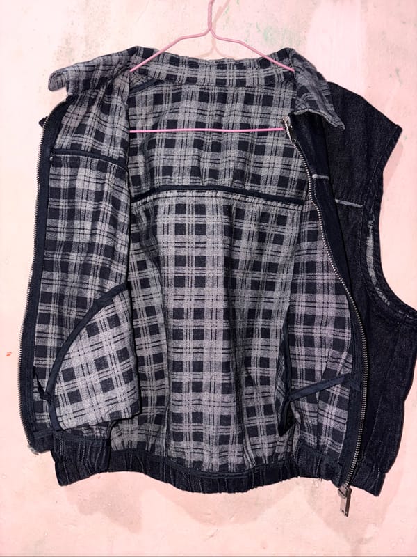 Denim Vest Double Zipper, foto 2