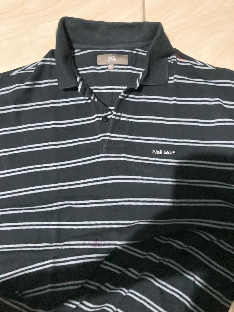 Y2K Polo shirt Pria black, foto 3