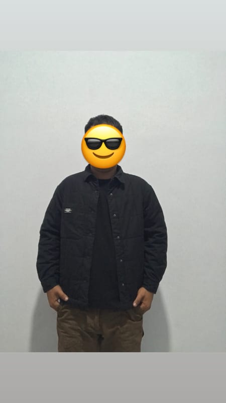 Zara Quilted Outer Jacket Black, foto 2