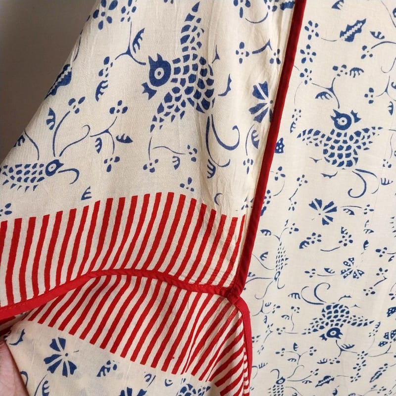 Outer Batik Etnik Cream Merah, foto 9