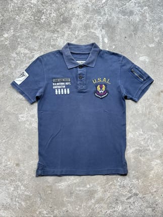 Alpha Industries 2000's Military Patch Polo Shirt