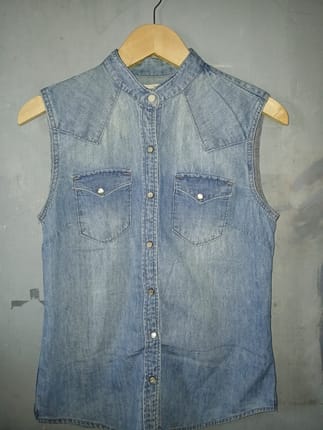 Vest Wanita navy gray