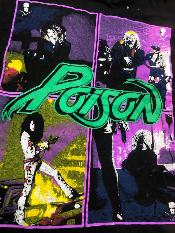 VINTAGE BOOTLEG POISON 80S/90S TEE, foto 3