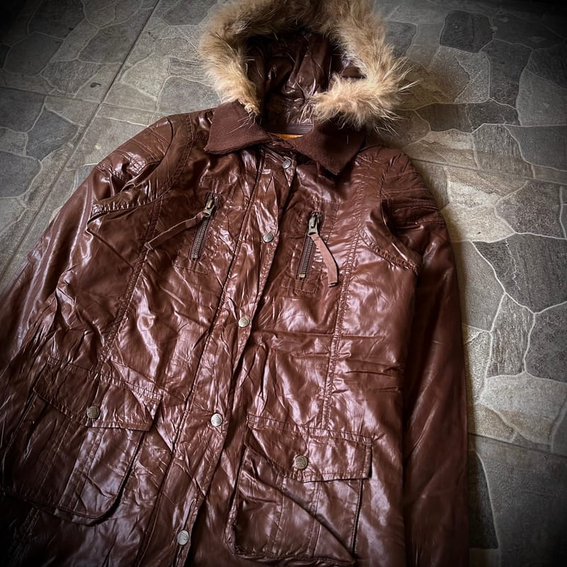 Semantic design fur jacket hoodie  uk L, foto 3