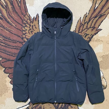 GU JAKET PUFFER HOODIE BLACK Water Replellent, Wind Proof &