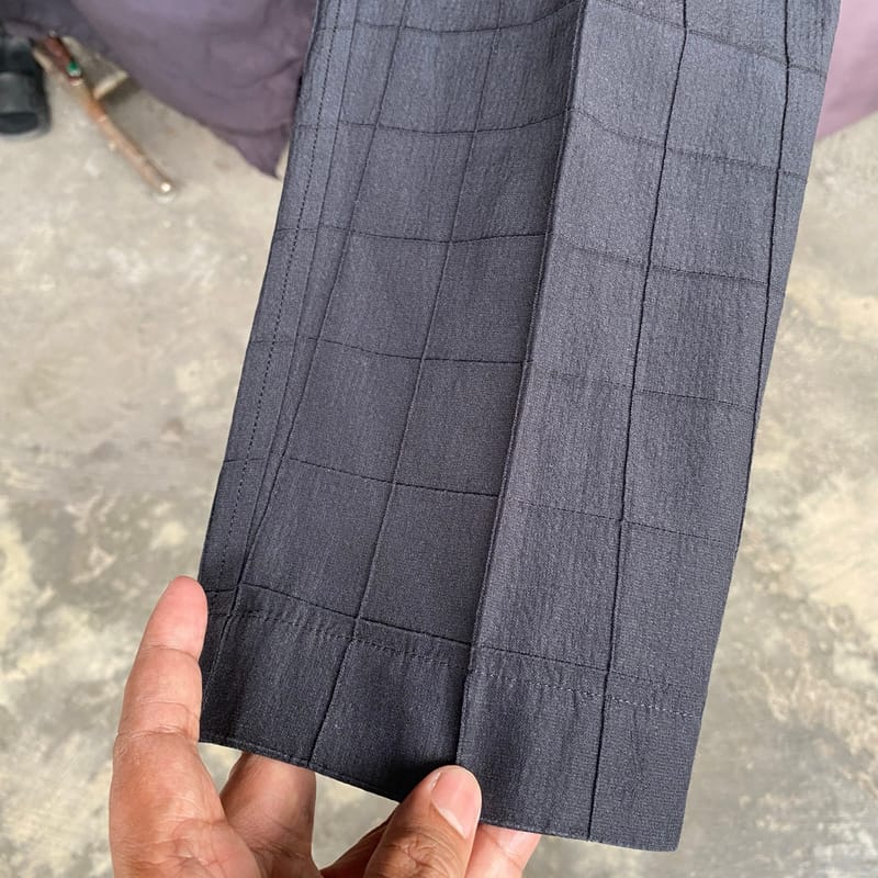 Issey miyake grid pattern black longpant, foto 4