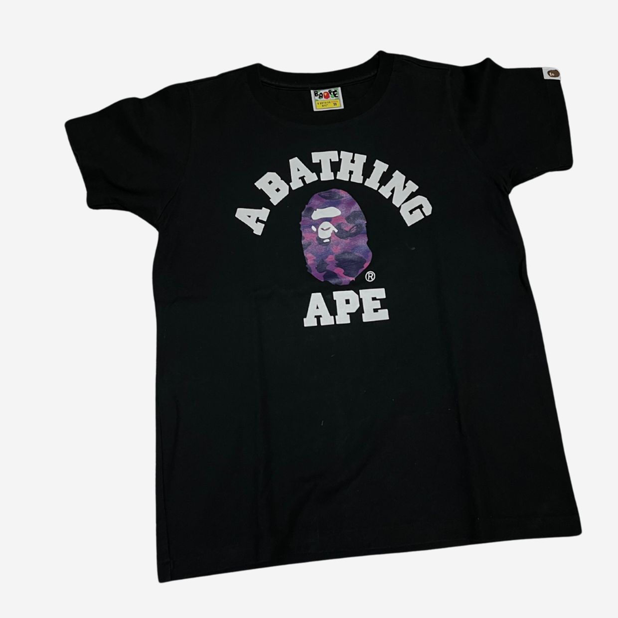 A Bathing Ape Streetwear T-shirt Wanita purple black