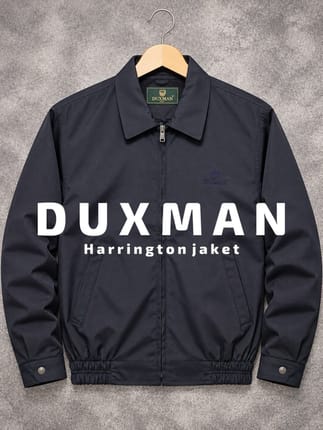 Jaket harrington DUXMAN bahan adem bekas pakai recomend