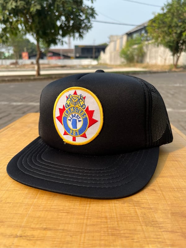 TOPI TRUCKER HAT VINTAGE PATCH TEAMSTER, foto 3