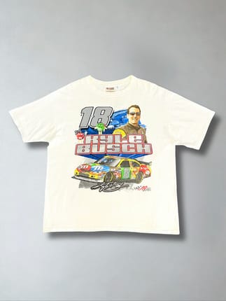 Vintage Nascar Kyle Busch 18 2008 AOP Build UP Tee