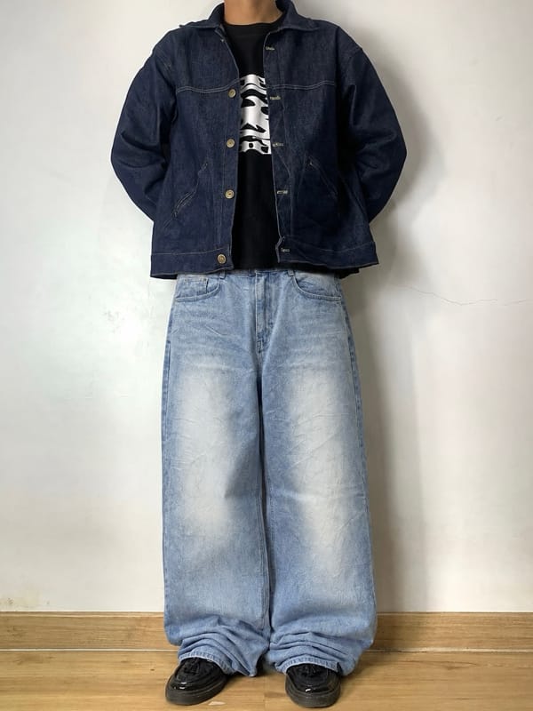"neukkimpyo" washed baggy pants heavyweight, foto 7