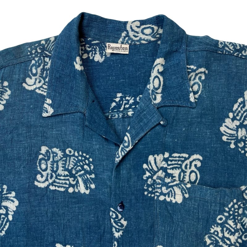 Rajastan Indigo Open Collar Shirt, foto 2