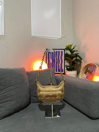 Coach vintage monogram chain strap shoulder bag
