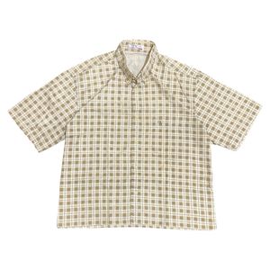 Y2K Skater Casual shirt Pria tan cream