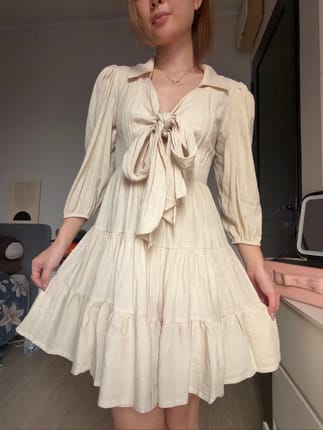 Pomelo Bow Sleeve Dress